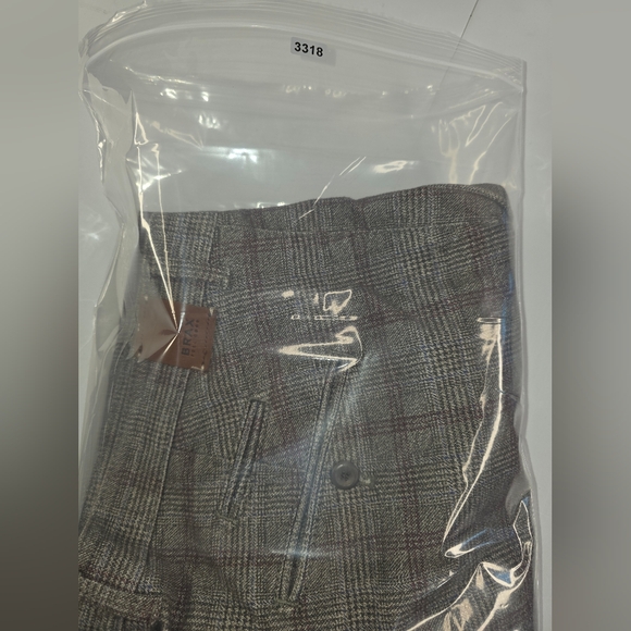 Brax Feel Good Men's Gray Brown Plaid Pants Size 40x34 I-3318 - Picture 13 of 13
